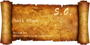 Sall Olga névjegykártya